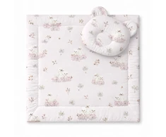2 dalių kūdikio patalynės komplektas su teddy formos pagalve My Sweet Baby Little Swans