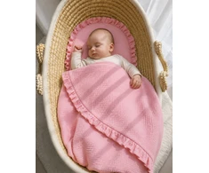 2 dalių muslino kūdikio patalynės komplektas su raukinuku My Sweet Baby, rožinis