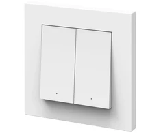 2 pozicijų sieninis šviestuvų valdymo pultas SMART+ WIFI, baltas