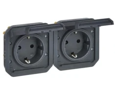 2 v. kištukinio lizdo mechanizmas Legrand 069879L (Antracitas)