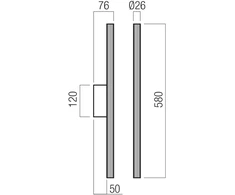 2 x 5W LED sieninis šviestuvas NIKOS, baltas, 3000K, dimeriuojamas, 01-4057