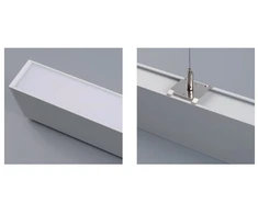 Pakabinamas šviestuvas 20/30/40W LED paviršinis/pakabinamas linijinis šviestuvas KOLINE K2 PROFESSIONAL, baltas, 3000/4000/6500K