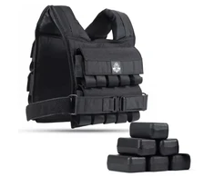 20 kg Svorinė treniruočių liemenė su skriemuliais W20B | DBX Bushido