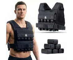 20 kg Svorinė treniruočių liemenė su skriemuliais W20B | DBX Bushido