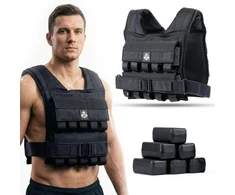 20 kg Svorinė treniruočių liemenė su skriemuliais W20B | DBX Bushido