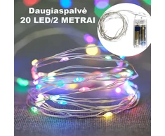 20 LED Girlianda, Spalvota