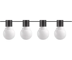 20 LED lempučių girlianda, 7m, 2700K, IP65, su saulės baterija, matinis stiklas