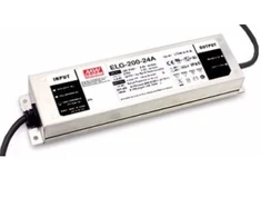 200W impulsinis maitinimo šaltinis Mean Well, 24V, 8.4A, PFC, IP67, valdomas DALI