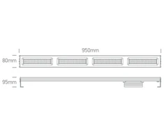 200W LED linijinis pramoninis šviestuvas, juodas, 4000K, IP65, 63200L/C