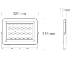 200W LED prožektorius, juodas, 3000/4000/6500K, IP65, 7028CF/B/V