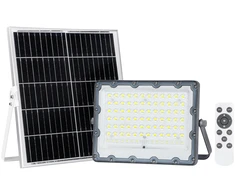 Pakabinamas šviestuvas 200W LED prožektorius su saulės baterija TIARA, pilkas, 4000K