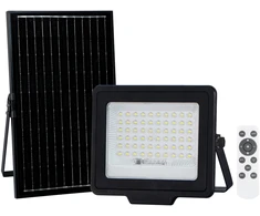 Pakabinamas šviestuvas 200W LED prožektorius su saulės baterija NORLA, juodas, 4000K