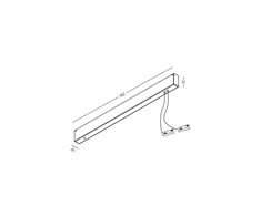 200W magnetinės sistemos ZAMBELIS MAGNETIC bėgelio - žiedo maitinimo šaltinis dėžutėje, juodas, 48V, DALI, 22287