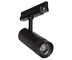 20W LED akcentinis šviestuvas į 3 fazių bėgelius TRACKLIGHT SPOT ZOOM, juodas, 3000K, 18-50°, dimeriuojamas