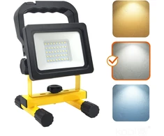 20W LED įkraunamas prožektorius su stovu TIGRA, juodas, 4000K, IP54