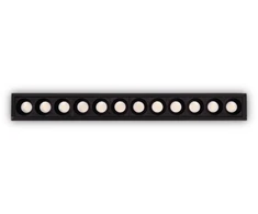 Ideal Lux 20W LED įleidžiamas linijinis šviestuvas LIKA, juodas, 3000K, 305837