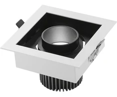 20W LED įleidžiamas šviestuvas APOLLO, juodas, 3000K