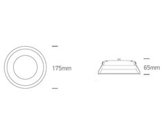 20W LED įleidžiamas šviestuvas, juodas, 3000/4000/5000K, IP65, 10120FD/B/V
