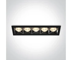 20W LED įleidžiamas šviestuvas, juodas, 3000K, 50506B/B/W