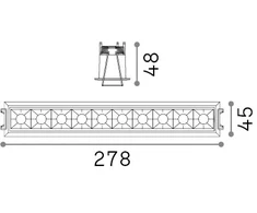 20W LED įleidžiamas šviestuvas LIKA, baltas korpusas/juodas reflektorius, 2700K, 341743