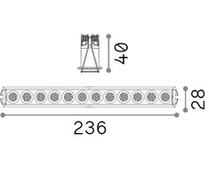 20W LED įleidžiamas šviestuvas LIKA, juodas, 2700K, 341682