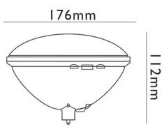 20W LED lemputė, GX16d, PAR56, 2500K, dimeriuojama