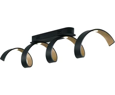 20W LED lubinis šviestuvas HELIX, juodos/aukso sp., 3000K