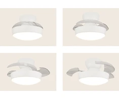 20W LED lubinis šviestuvas - ventiliatorius, baltas/skaidrus, 3000/4000/6500K, 25329