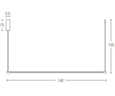 20W LED pakabinamas šviestuvas, aukso sp., 3000K, 20120