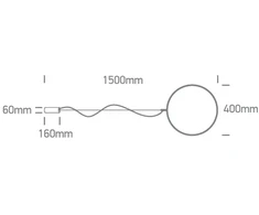 20W LED pakabinamas šviestuvas, juodas, 3000K, 40cm, dimeriuojamas, 63152A/B/W