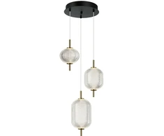 20W LED pakabinamas šviestuvas PELLUCID, bronzos sp./skaidrus, 3000K, 4297700