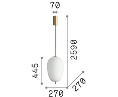 20W LED pakabinamas šviestuvas UMILE, baltas, 3000K, 314945