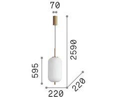 20W LED pakabinamas šviestuvas UMILE, baltas, 3000K, 314952