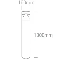20W LED pastatomas lauko šviestuvas, antracito sp., 3000K, 67410A/AN/W