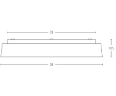 Lubinis šviestuvas 20W LED paviršinis lubų šviestuvas, baltas, 3000K, dimeriuojamas, 22127