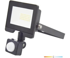 20W LED prožektorius su judesio davikliu MHC, juodas, 4000K, IP54
