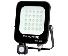 20W LED prožektorius su judesio davikliu, juodas, 4500K