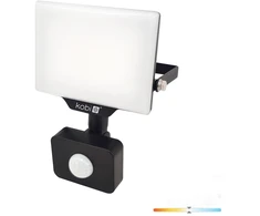 20W LED prožektorius su judesio davikliu DELYO MHNC, juodas, 4000K, IP54