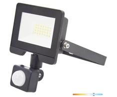 20W LED prožektorius su judesio davikliu MHC, juodas, 6500K, IP54