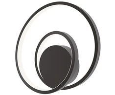 20W LED sieninis šviestuvas LIEVE, juodas, CCT