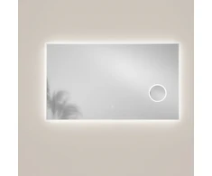 Sieninis šviestuvas 20W LED šviestuvas - veidrodis ZOOM, sidabro sp., CCT, dimeriuojamas, IP44