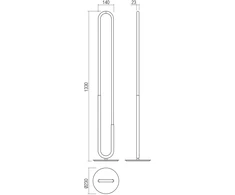 20W LED toršeras LATIUM, žalvario sp., 3000K