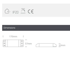 21-40W 700mA LED maitinimo šaltinis, dimeriuojamas, 89040AT