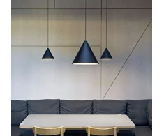 21W LED pakabinamas šviestuvas STRING LIGHT CONE, juodas, 2700K, dimeriuojamas