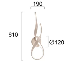21W LED sieninis šviestuvas RIBBON, smėlio sp., 3000K, 4347900