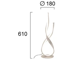 21W LED stalo šviestuvas RIBBON, smėlio sp., 3000K, 4347700