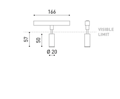 2,1W LED šviestuvas į magnetines sistemas FIT 48V, 30°, juodas, 3000K, DALI