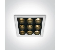 22W LED įleidžiamas šviestuvas, baltas, 3000K, 50906C/W/W