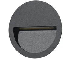 2,2W LED įleidžiamo montavimo sieninis šviestuvas SPICA, antracito sp., 2200/2700/3200/4000K, IP65, E2061071GR