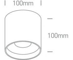 22W LED lubinis šviestuvas, baltas, 3000/3500/4000K, 12122C/W/V